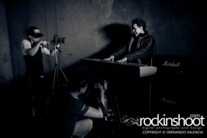 Behind-the-scenes image from a concert at Besharp Music School, Adelaide, highlighting music production.