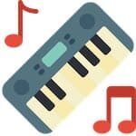 Logo for children's piano lessons at Besharp Music School, Adelaide, symbolizing a fun and engaging learning environment.