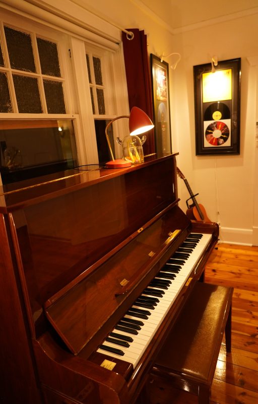 Upright piano used for piano lessons at BeSharp Music School Adelaide
