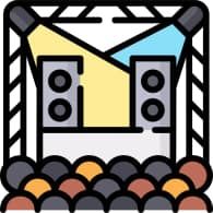 Logo symbolizing concerts and musical recitals, highlighting the excitement of live performances at Besharp Music School, Adelaide.